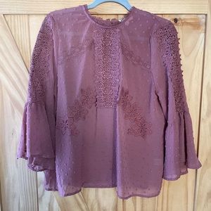 Mauve Detailed Blouse- Worn Once